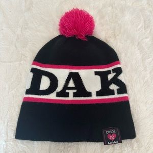 Dakine beanie. Pink, black and white.
